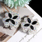 Alloy Clover Rhinestone Beads 30mm Fancy Decorative Charms 3pcs 16