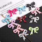 Splashed Ink Pattern Bow Acrylic Beads 29mm Colorful 20pcs 3