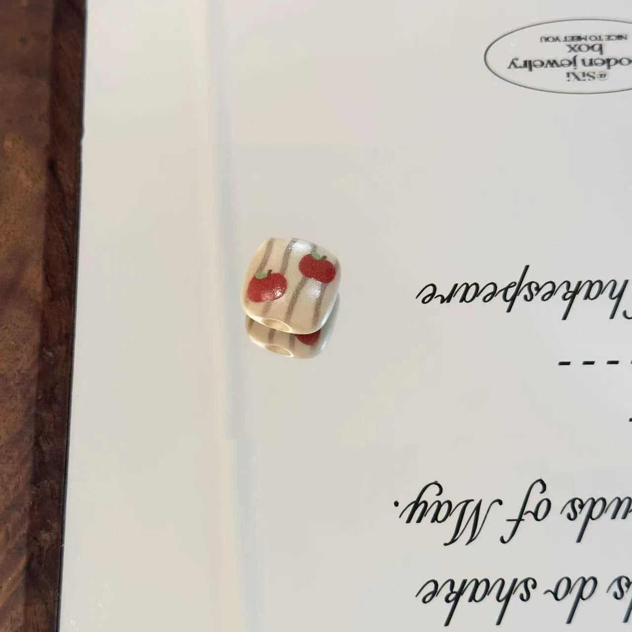 Square Acrylic Beads 16mm Hello KT Bun Creamy Dessert Motifs 10pcs 6