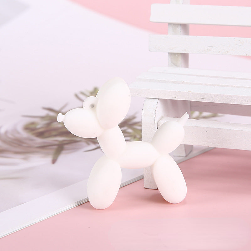 PVC Bubble Dog Keychain Cute Pastel Colors Playful Design 3