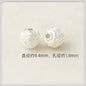 Flower Metal Beads Woven Antique Silver Tone 50pcs 8