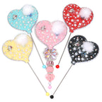 Beadable Heart Shape Handheld Makeup Mirror