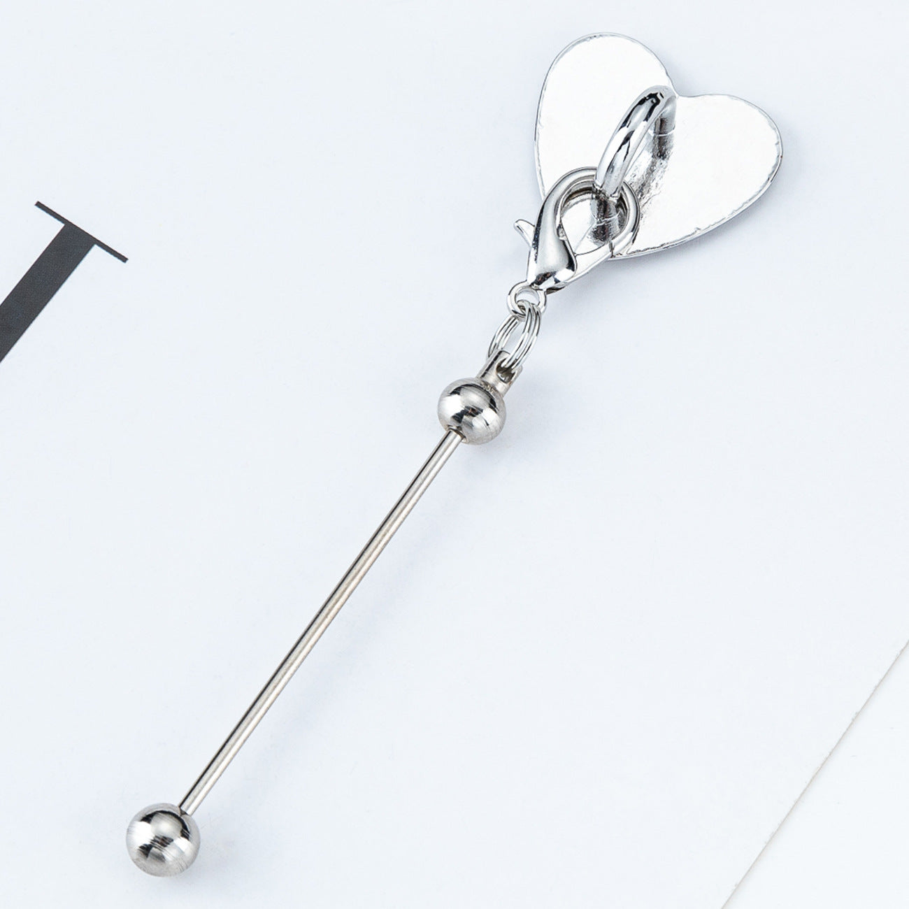 Beadable Metal Cup Charms Heart-shaped