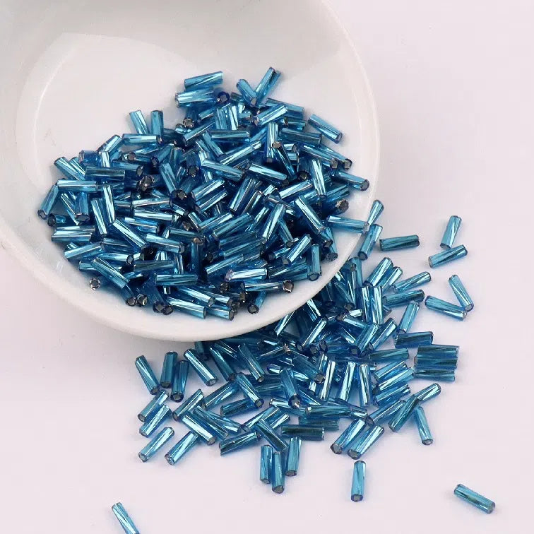 Plating Metallic Color Twisted Bugle Glass Beads 6mm 2500pcs 28