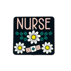 Silicone Focal Beads Nurse Floral Band-Aide Pastel Lettering Black