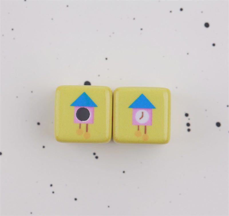 Candy Colored Hello Kitty Square Acrylic Beads 15mm Lively 10pcs 4