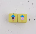 Candy Colored Hello Kitty Square Acrylic Beads 15mm Lively 10pcs 4