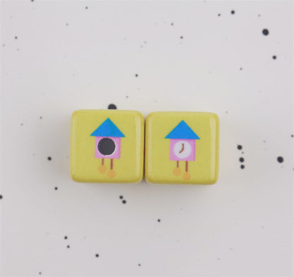 Candy Colored Hello Kitty Square Acrylic Beads 15mm Lively 10pcs 4