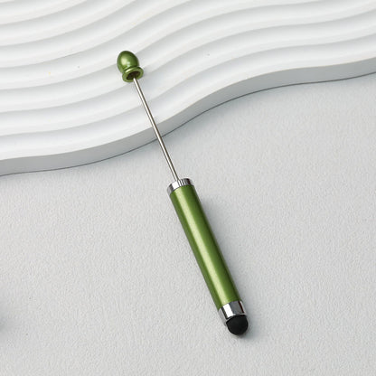 Beadable Stylus Pen Plastic Multi Color 3 in 1 Function - Matcha green