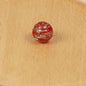 Lampwork Glass Beads Round 12 14mm Dual Color Filigree Glitter 50pcs 11