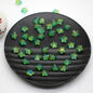 Star Frosted Glass Beads 8mm Aqua Glow Gold Flecks 100pcs 8