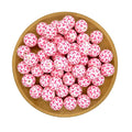15mm Silicone Beads Printed Ribbon Design 50pcs
