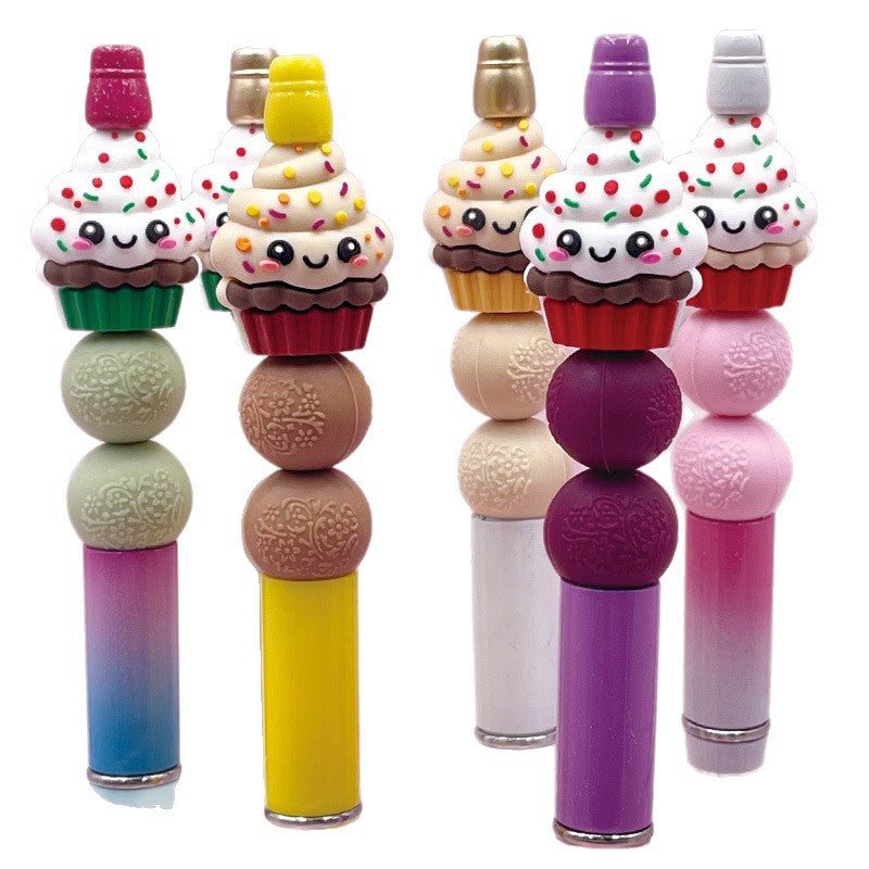 3D Mini Sugar Sprinkle Cupcake Silicone Focal Beads 20pcs 5