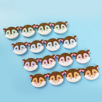 Silicone 3D Focal Beads Cartoon Colored Animals Pastel Ears 20pcs 4