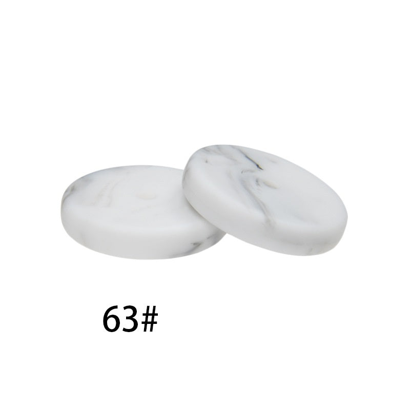25mm Silicone Beads Flat Coin Spacer Pastel Mix 50pcs 16