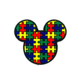Silicone Focal Beads Mickey Puzzle Colorful Jigsaw Design 20pcs