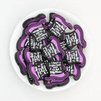 Halloween Witch Hat Silicone Focal Beads Purple Black 20pcs