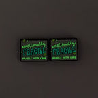 Silicone Focal Beads Emotionally Fragile Smiling Hearts Glow In The Dark 20pcs 2