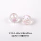 Star Pattern 10mm Acrylic Round Beads Shiny Surface 20pcs 16