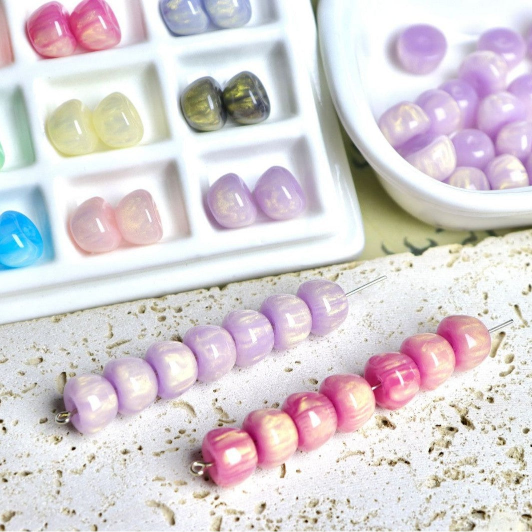Resin Apple Shaped Beads 10x8mm Soft Glazed Finish 100pcs 2