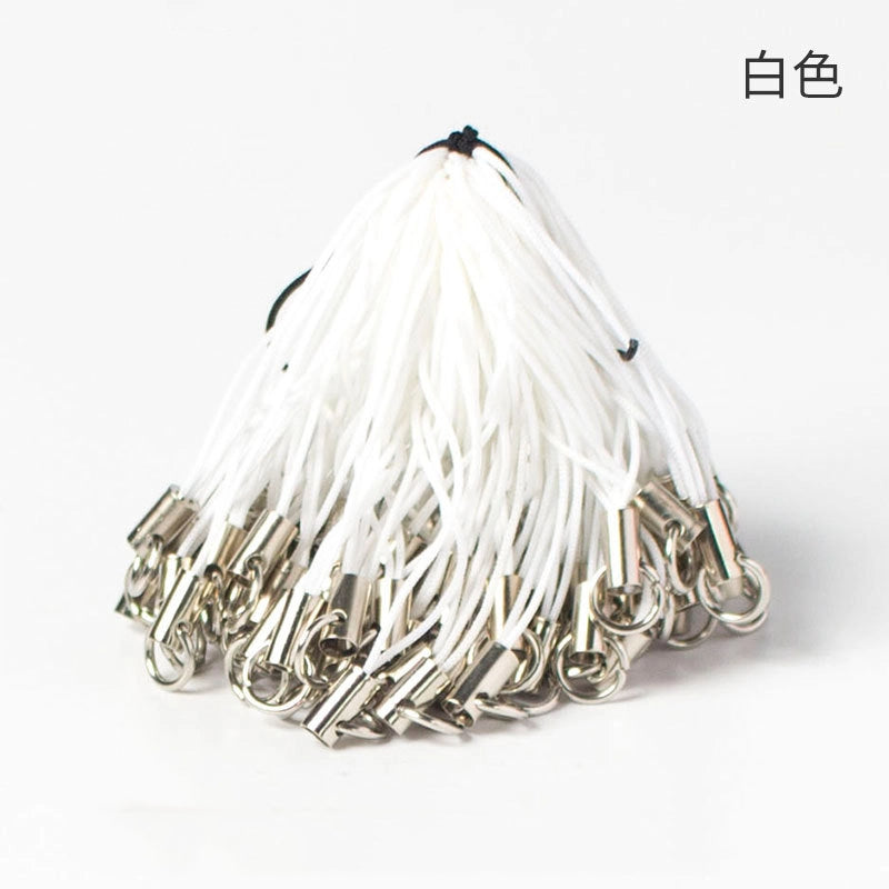 Polyester Iron Aluminum Phone Strap 58mm Colorful 100pcs 12