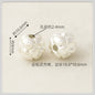 Flower Metal Beads Woven Antique Silver Tone 50pcs 4