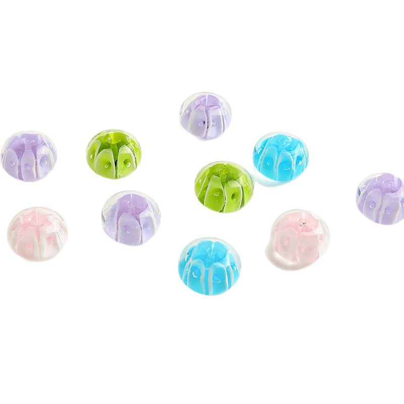 Colorful Transparent Glass Round Beads 15mm 10pcs 5