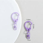Zinc Alloy D Shaped Colorful Buckle Keychain Clasps 20pcs 38mm 4