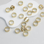 Brass Finger Rings Jump Ring Openers Geometric Cutouts 10pcs 18mm