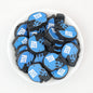 NFL Teams Helmet Silicone Focal Beads Printed Designs 20pcs - New York Giants