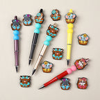 Silicone Focal Beads Basket Animals Holding Bows 20pcs 8