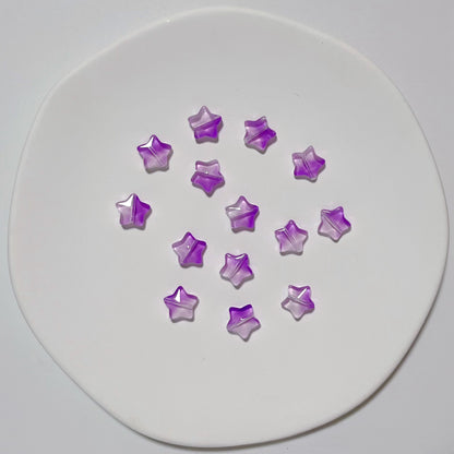 Czech Glass Beads Star 8mm Translucent Pastel Iridescent 50pcs 5