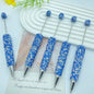 Beadable Pen Full Rhinestone Shimmering Lotus Purple Ballpoint 12