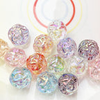 Transparent Acrylic Beads 16mm 18mm Iridescent Rainbow 10pcs 4