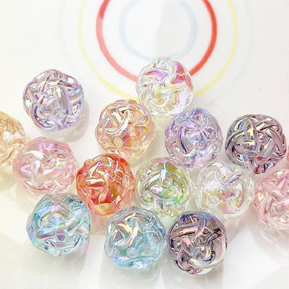 Transparent Acrylic Beads 16mm 18mm Iridescent Rainbow 10pcs 4
