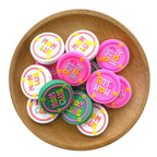 Silicone Focal Beads Mom Club Floral Circle Pastels 20pcs 2