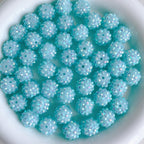 Bubblegum Round Rhinestone Beads 14mm Textured Shimmer 50pcs 19