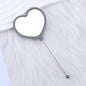 Beadable Plastic Mirrors Handheld Heart-shaped