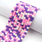 Cube Clay Beads 6mm Solid Color Polymer Matte Finish 10strands 33