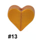 Colorful Pastel Mix Heart 14mm Silicone Beads Solid Color Matte Finish 50pcs 11