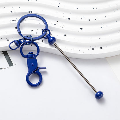 Beadable Gradient Color DIY Metal Keychain
