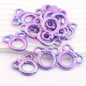 Deep UV Color Plated Solid Color Mickey Ring Head Acrylic Beads 2pcs 8