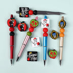 Silicone Focal Beads Snow White Poisoned Apple Icon and Text 20pcs 7