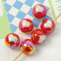 Cream Color Heart Acrylic Beads 16mm Glossy Finish 10pcs 5