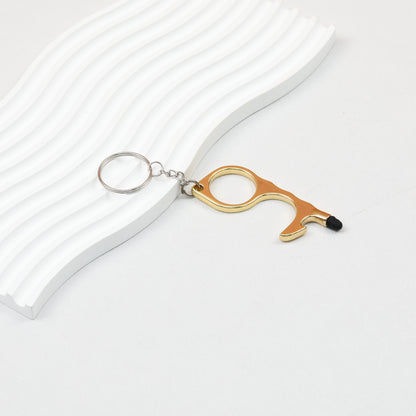 No Touch Door Opener Touchscreen Keychain Multifunctional Alloy