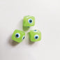 Evil Eye Resin Tube Beads 12mm Glossy Colorful 20pcs 12