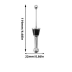 Beadable Wine Stopper Aluminum Alloy Polished Silver Balls 3cm 3