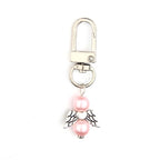 Mini Alloy Baby Love Keychain with Pastel Pearl Beads 6