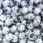 15mm Silicone Beads Black Swan Print Animal Theme 50pcs
