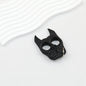 Self Defense Finger Lock Ring Dog Head Keychain Plastic 9x6cm - black